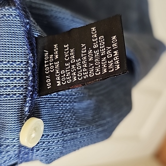 Greg Norman 100% Cotton Ocean Blue Crosshatch Print Polo Size L NWT - Picture 6 of 8